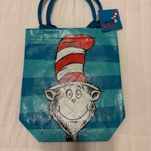 Dr. Seuss Blue and Red Cat in the Hat Tote